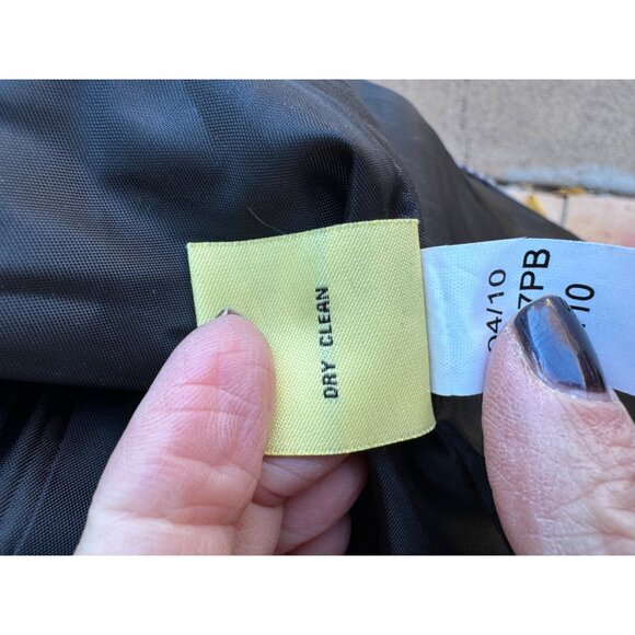 VTG 80s Maralyn Me Preppy Academic Plaid Wool Double Breasted Peacoat Jacket - Picture 9 of 11